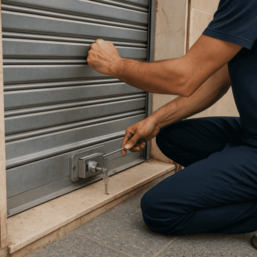 Reparación de cilindros en puertas de aluminio con rotura de puente en Zaragoza